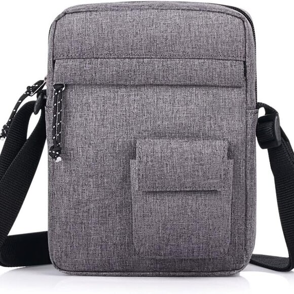 Mini Crossbody Bag for Men Shoulder Bag Organize Wallet Phones and Water Bottle - Picture 1 of 6
